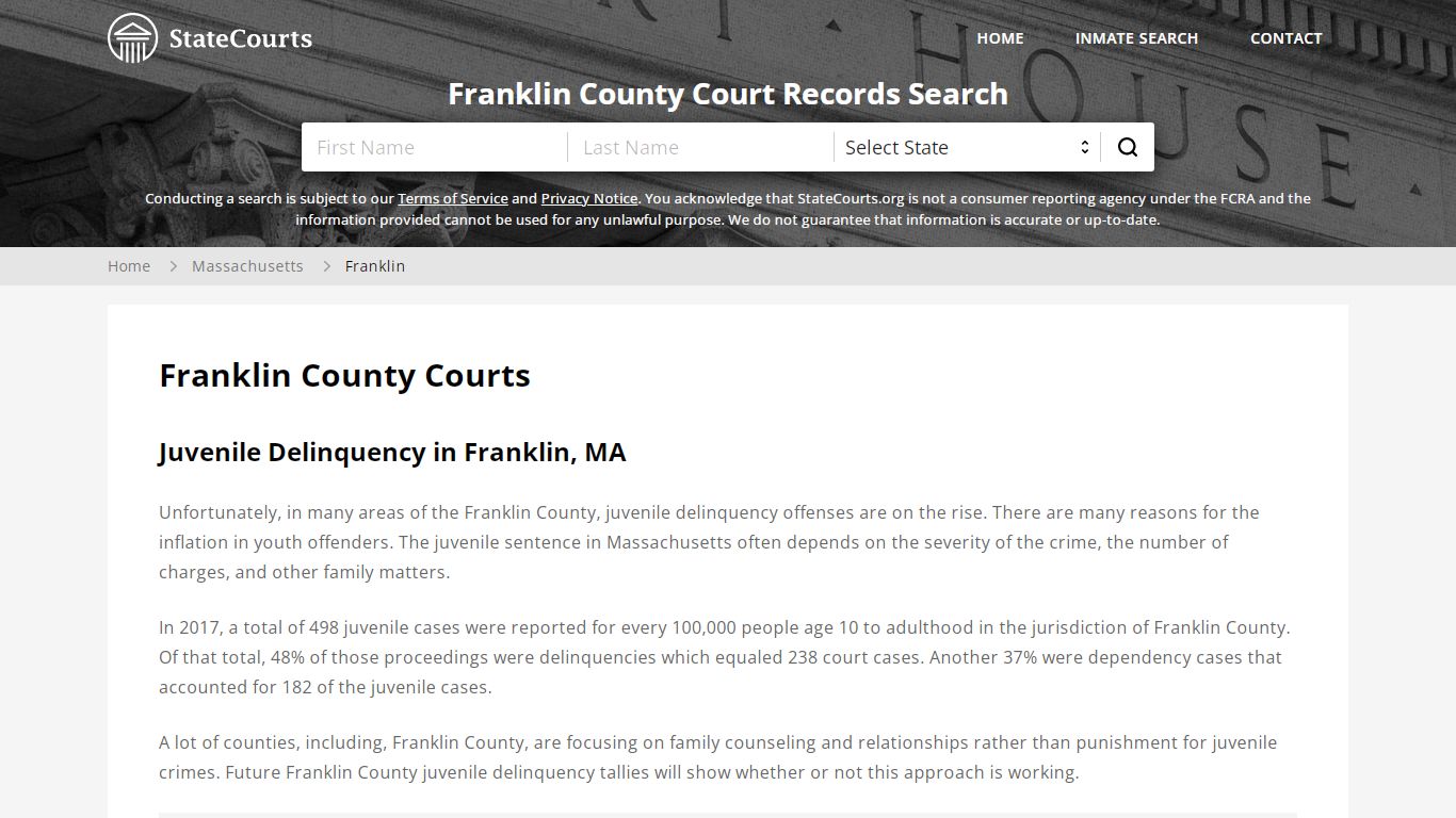 Franklin County, MA Courts - Records & Cases - StateCourts